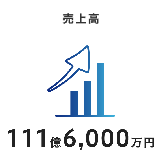 売上高111億6,000万円