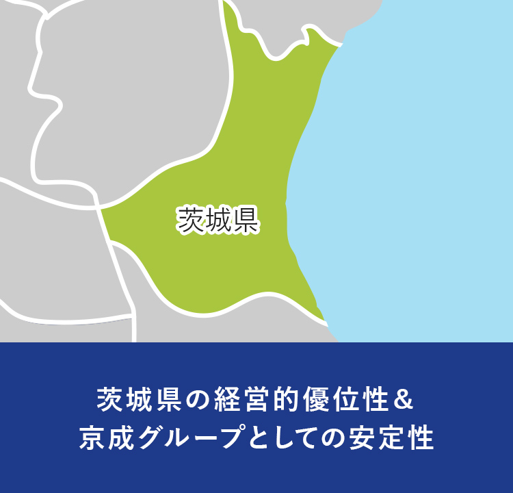 茨城県の経営的優位性＆京成グループとしての安定性